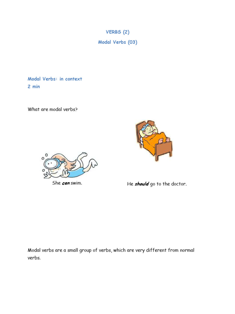 Understanding Modal Verbs in English | PDF | Linguistic Typology ...