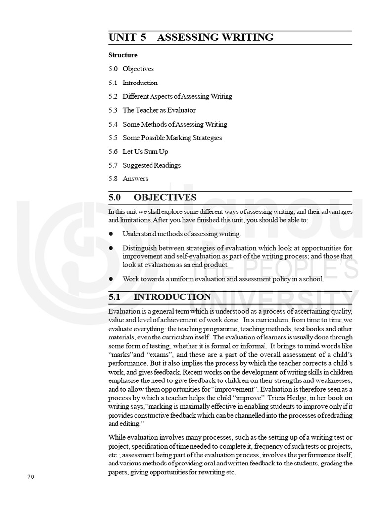 Unit 5 | PDF | Educational Assessment | Teachers