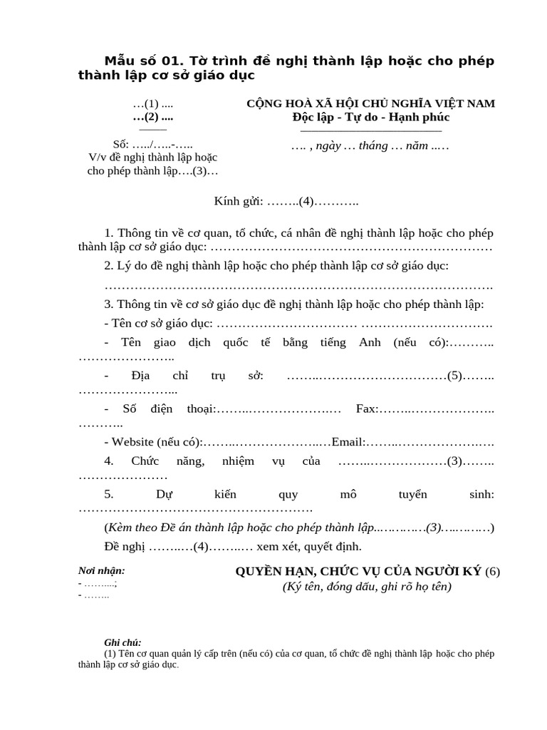Mau So 01 Phu Luc I | PDF