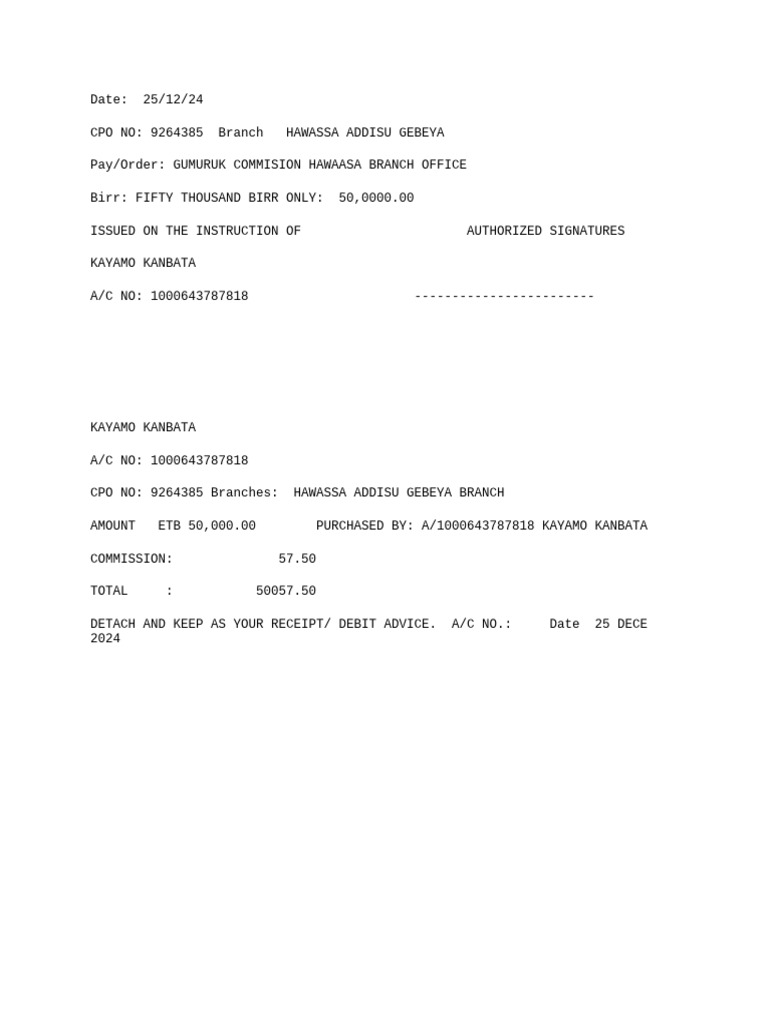 Cpo Format(1) | PDF