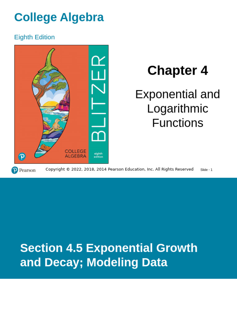 Bzca8e Accessible Ppts 0405 | PDF | Exponential Function | Applied ...