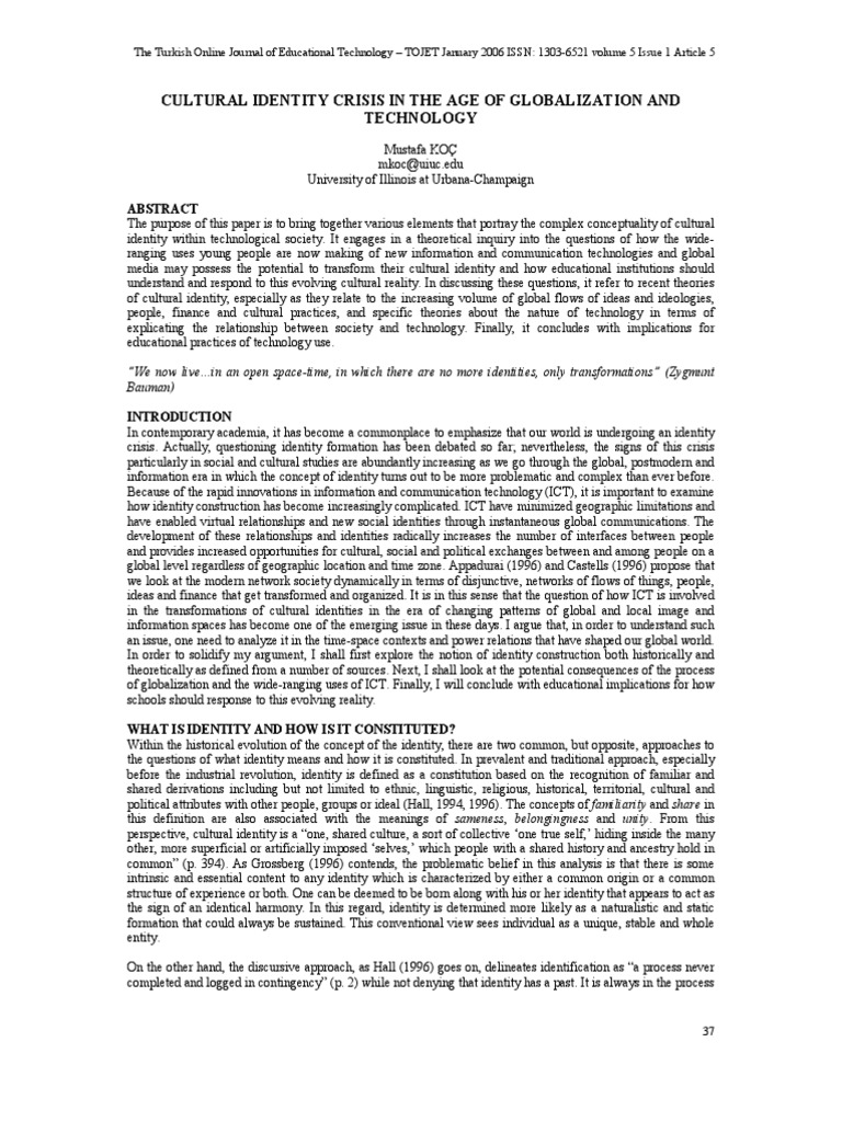 Cultural Identity in Globalization Era | PDF | Identity (Social Science ...