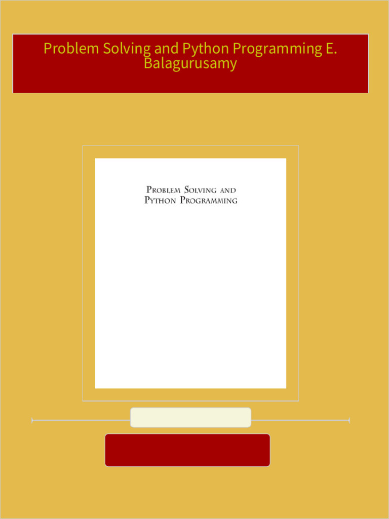 [FREE PDF sample] Problem Solving and Python Programming E ...