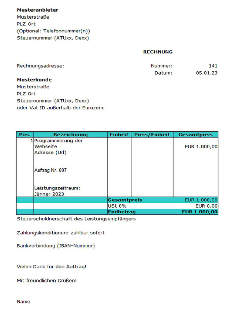 About You Rechnung