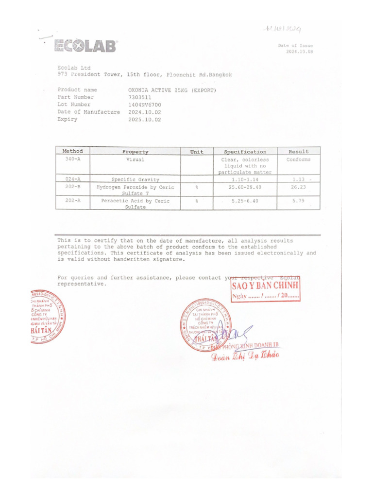 CoA Oxona Active | PDF