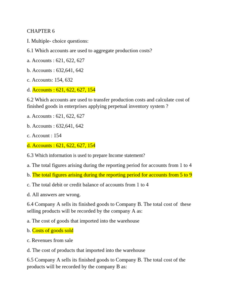 Accounting for Production Costs and Journal Entries | PDF | Debits And ...