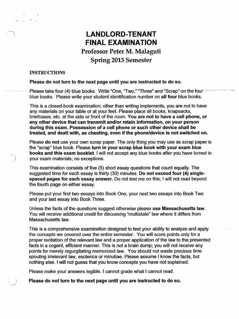 Photo inspiration: Landlord Tenant Law Exam Instructions Photo Inspiration