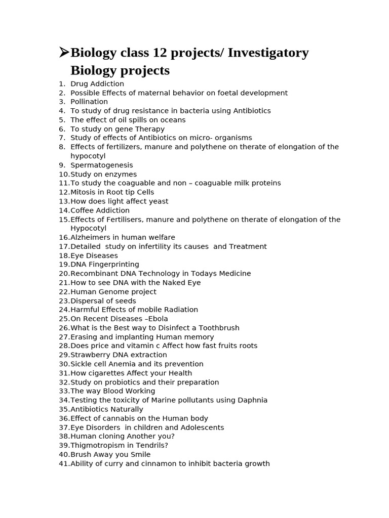 Drug Resistance in Bacteria Projects | PDF | Seed | Molecular Cloning