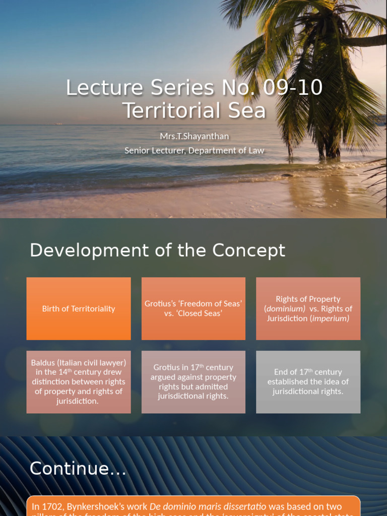Lecture Series No. 09-10 - Territorial Sea | PDF | Territorial Waters ...