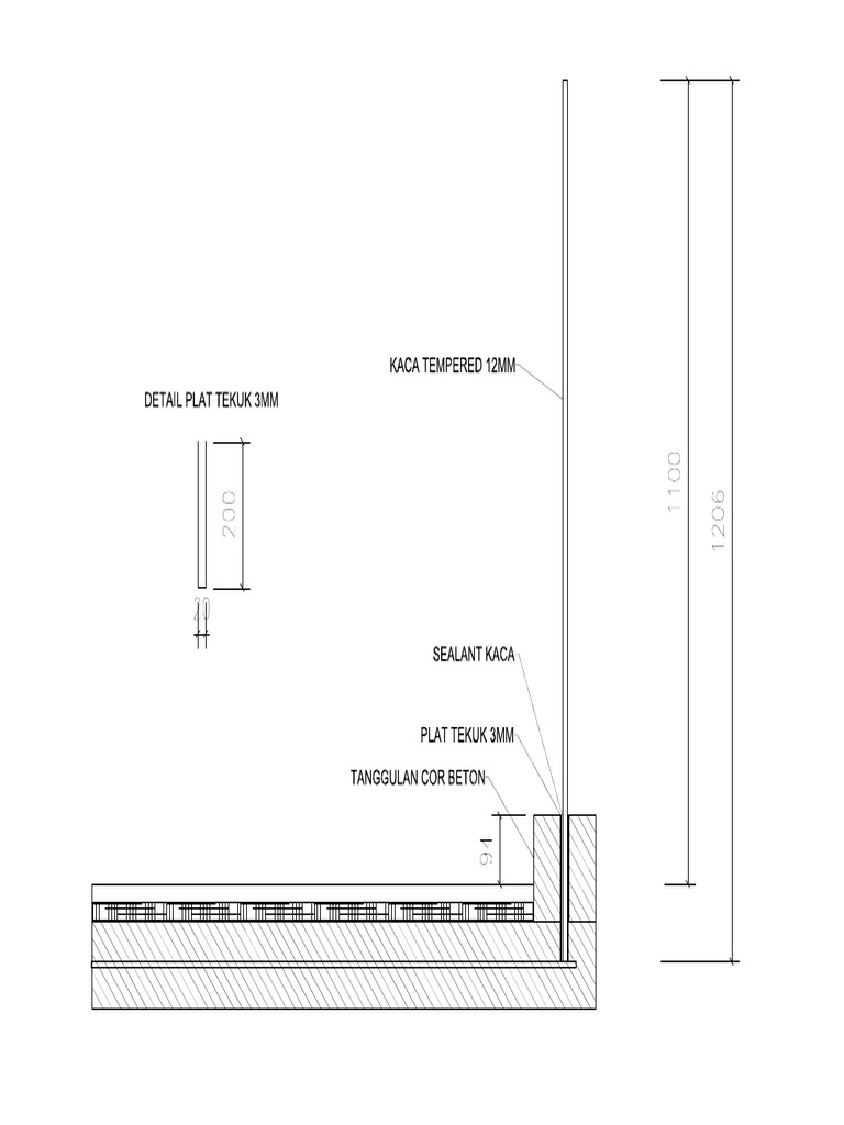 Detail Railing Kaca Frameless | PDF