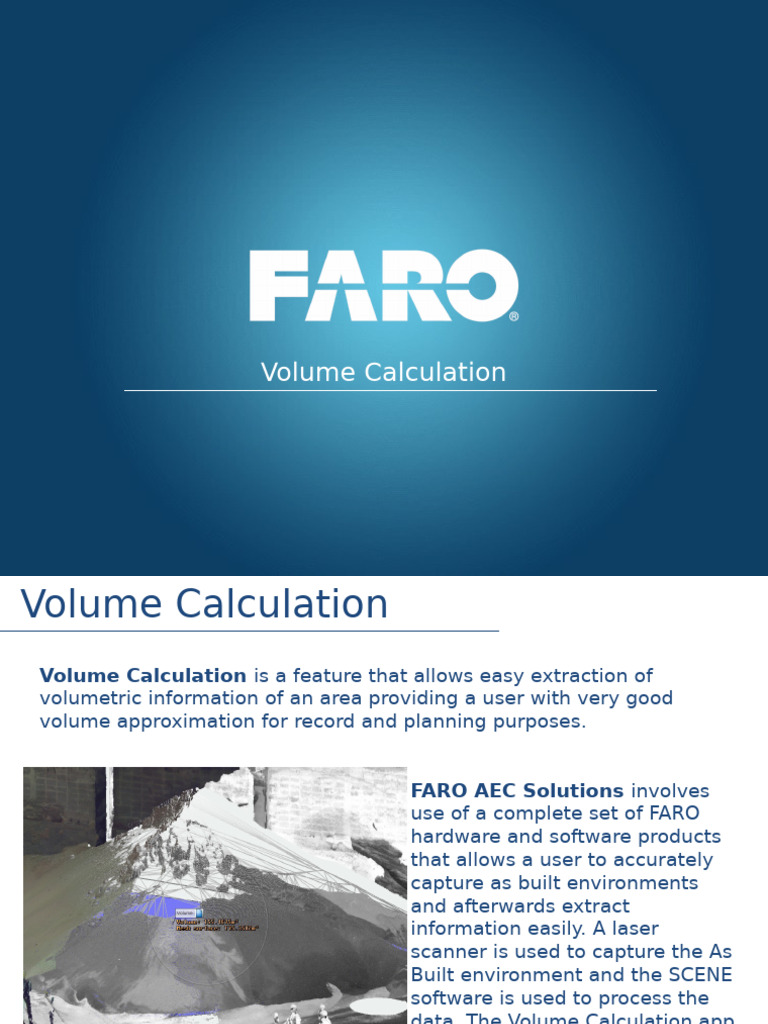 3D Laser Scanning Volume Calculation | PDF | Image Scanner | Volume