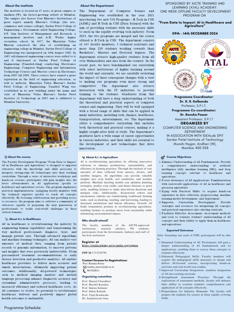 B.Tech in CSE Programs at SPIT Mumbai | PDF | Artificial Intelligence ...