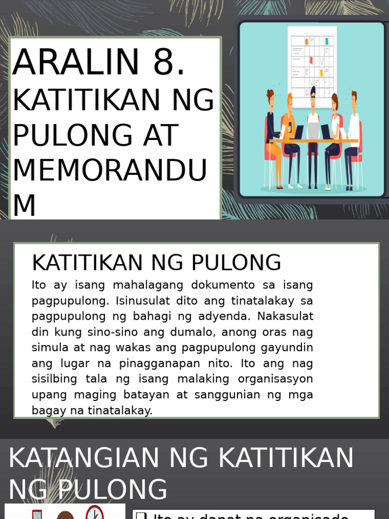 Katitikan NG Pulong | PDF