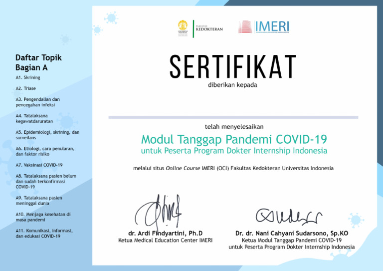 Sertifikat Bagian A MTPC Internship | PDF