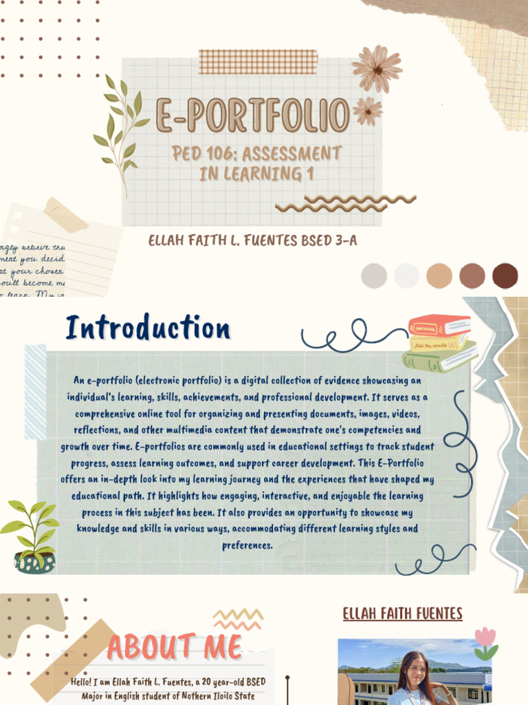 E-Portfolio: My Learning Journey in PED 106 | PDF | Educational ...