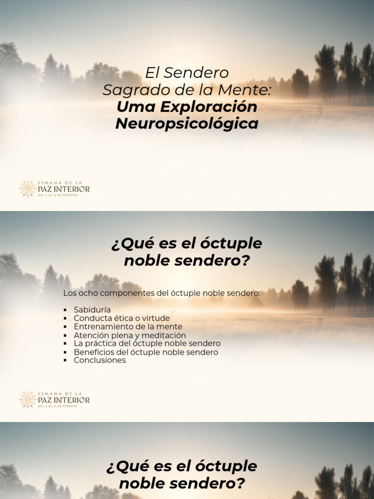 Óctuple Noble Sendero y Neuropsicología | PDF | Noble Óctuple Sendero ...