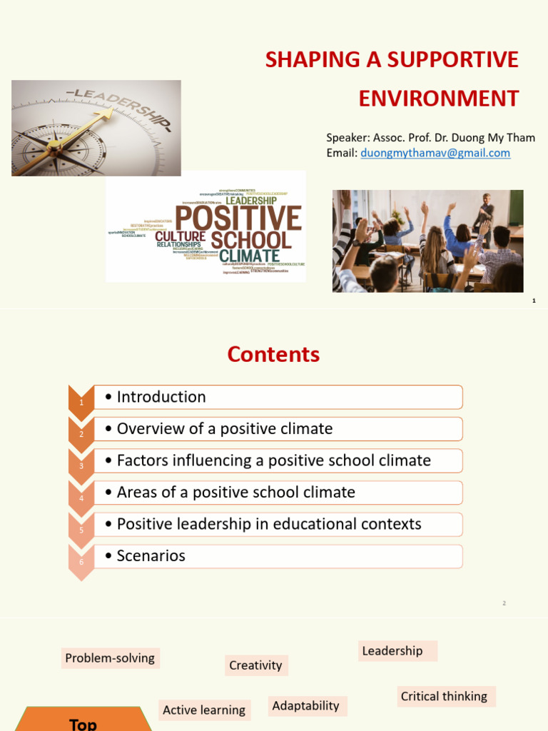 Shaping A Supportive Environment | PDF | Learning | Classroom