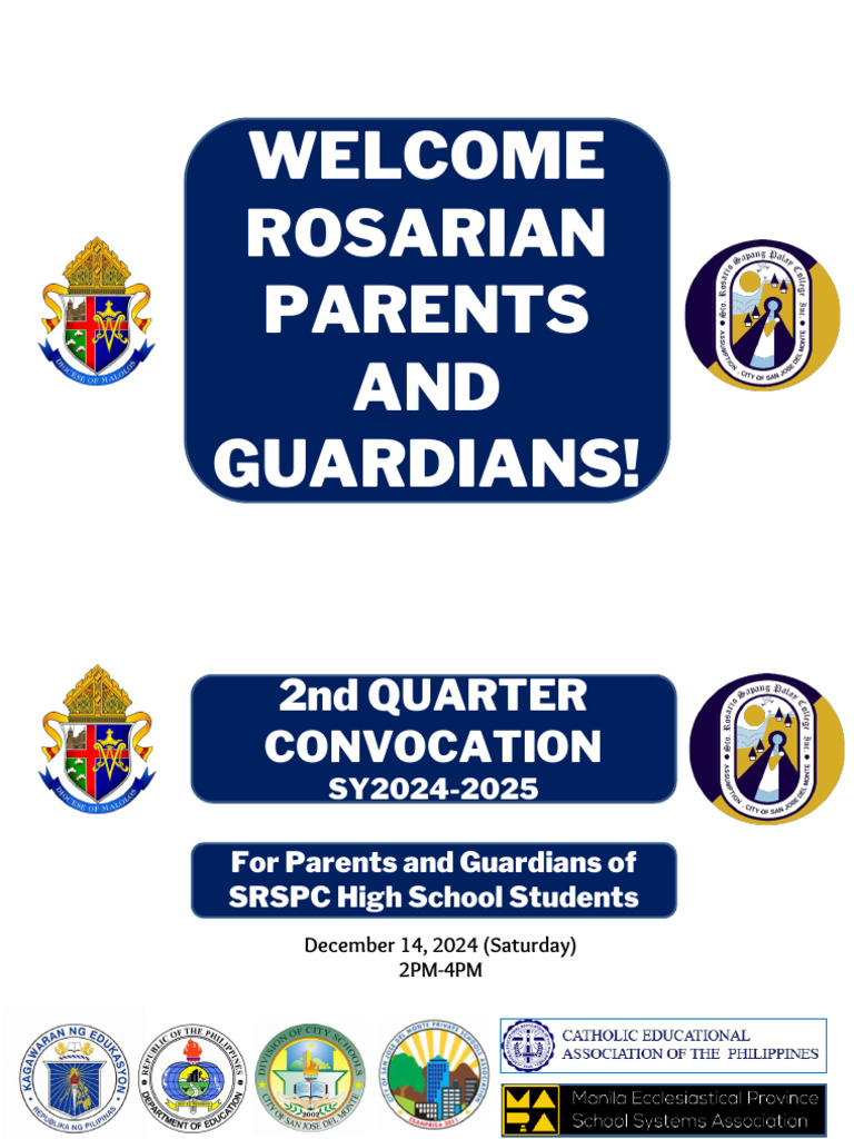 SRSPC 2nd Quarter Convocation 2024 | PDF | Prayer