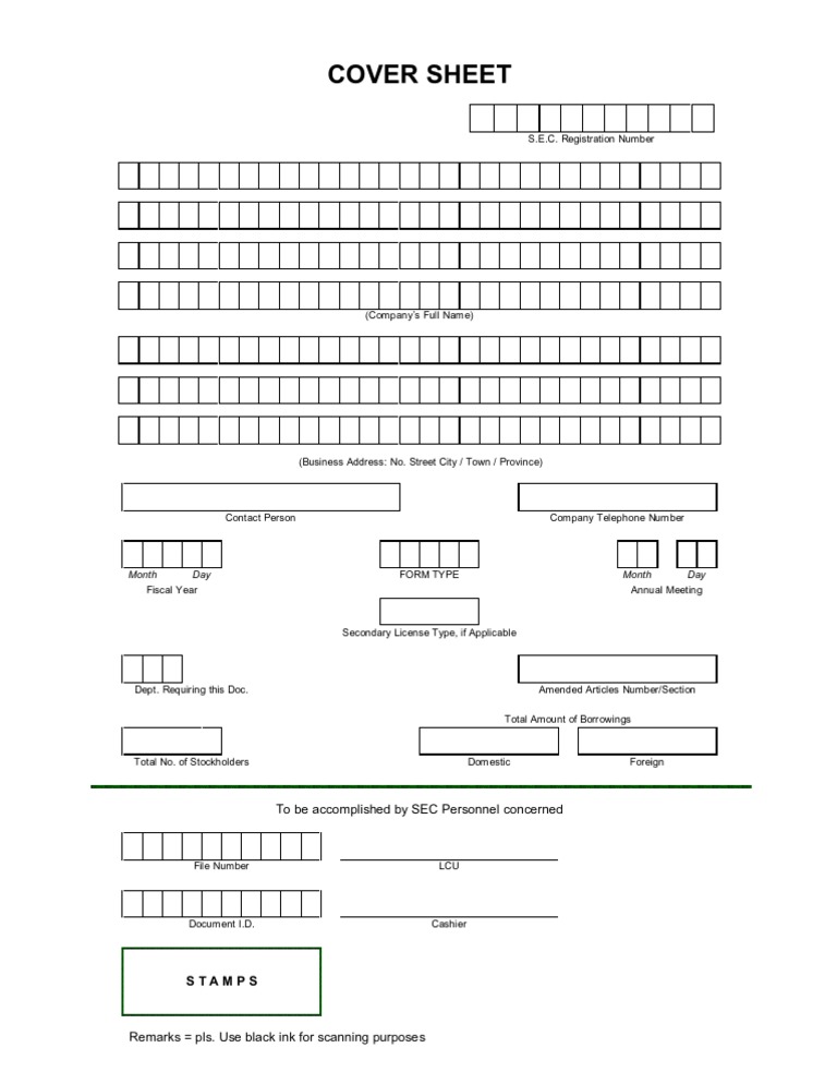 Sec Cover Sheet | PDF
