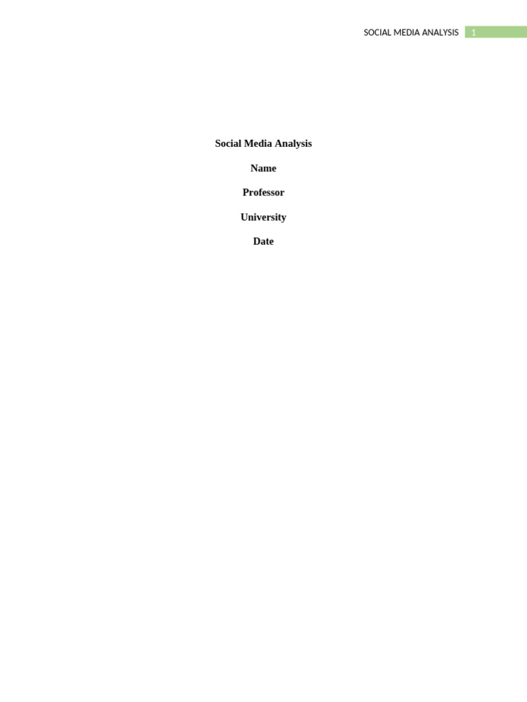 Social Media Analysis | PDF | Social Media | Popular Culture & Media ...