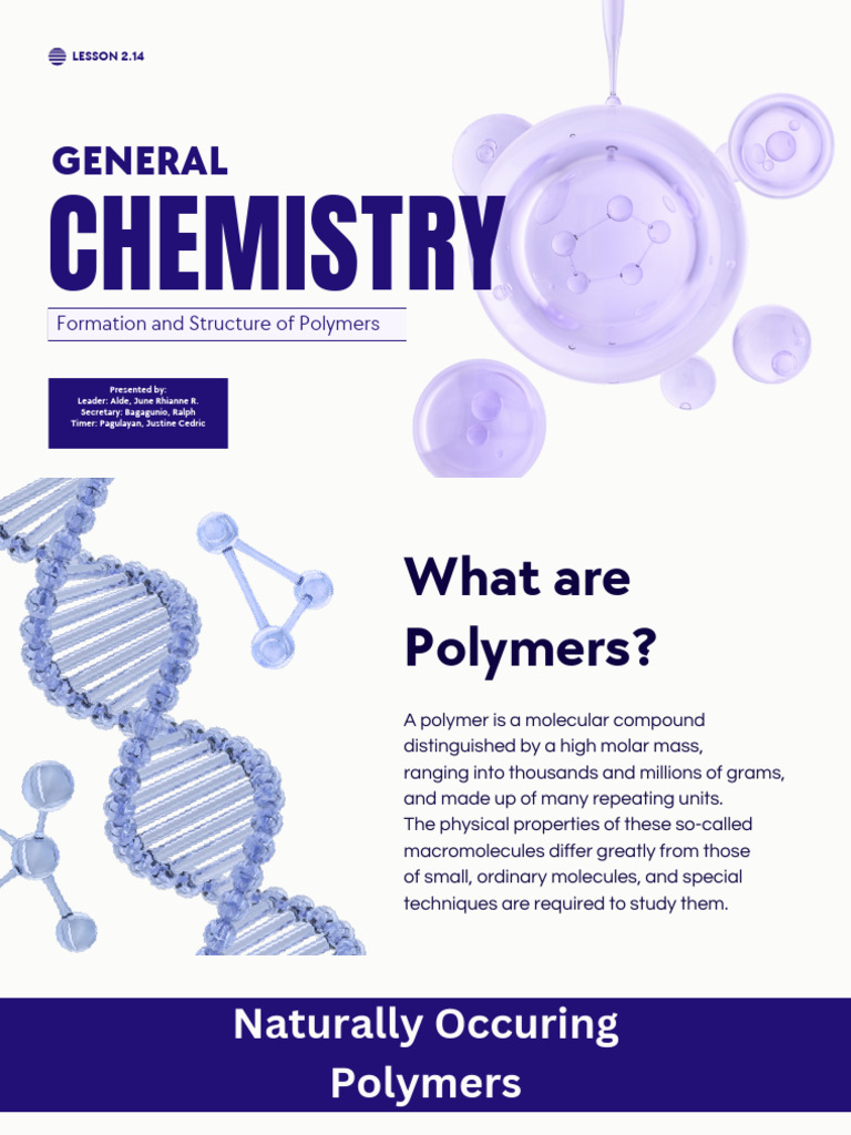 GC1 - LESSON 2.14 STEM - GC11OCIIg-j-93 | PDF | Polymers | Polymerization