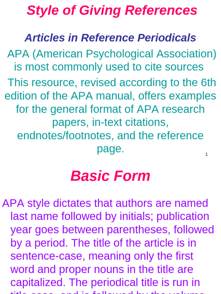 Style of Referencing | PDF | Apa Style | Note (Typography)