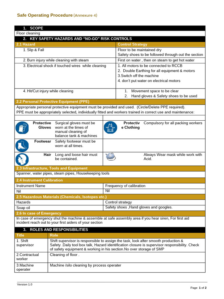 Machine and Floor Cleaning | PDF | Personal Protective Equipment | Safety