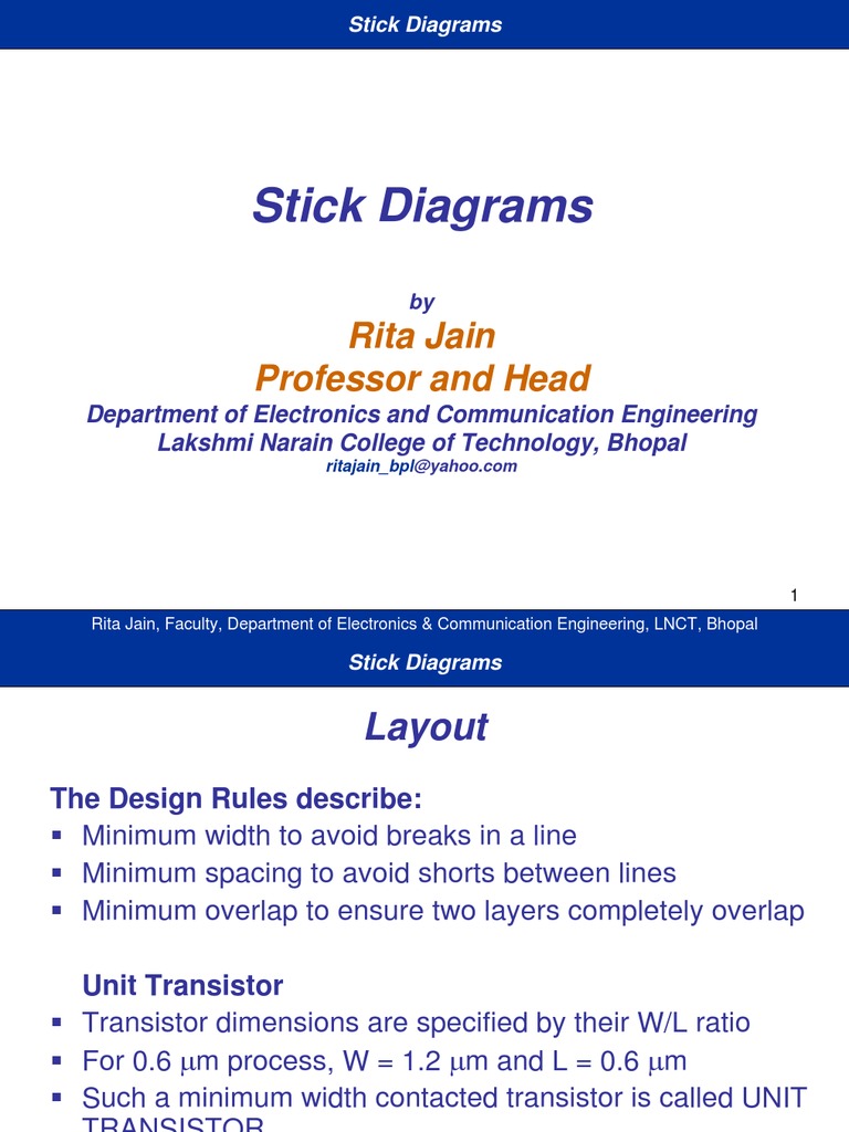 Stick Diagrams and Tutorial Cmos Digital Electronics
