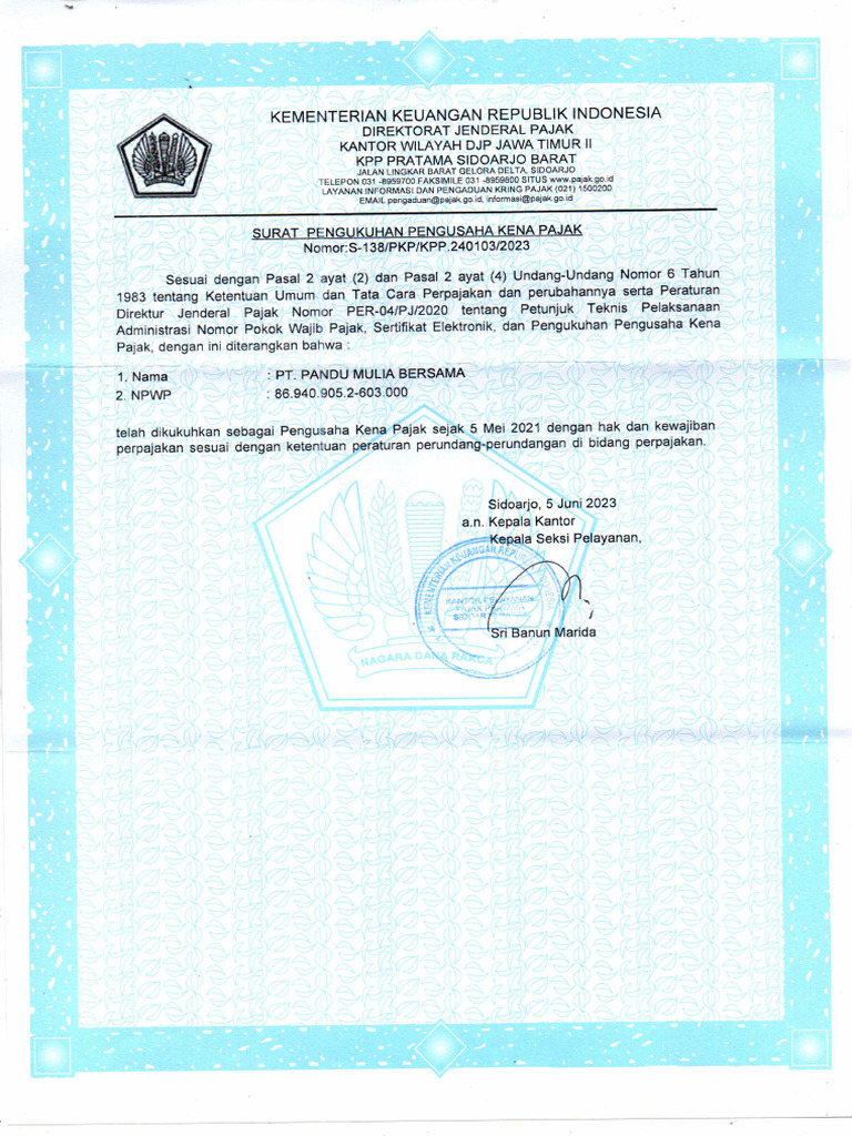 Kompro 2 Masuk Setelah NPWP DI KOMPRO LAWAS | PDF