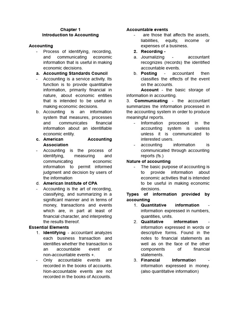 Introduction to Accounting Basics | PDF | Bookkeeping | Expense