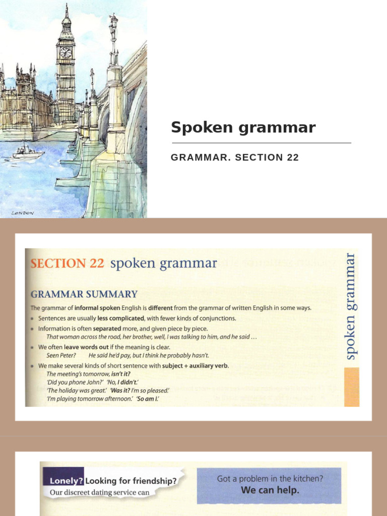 Understanding Spoken Grammar | PDF