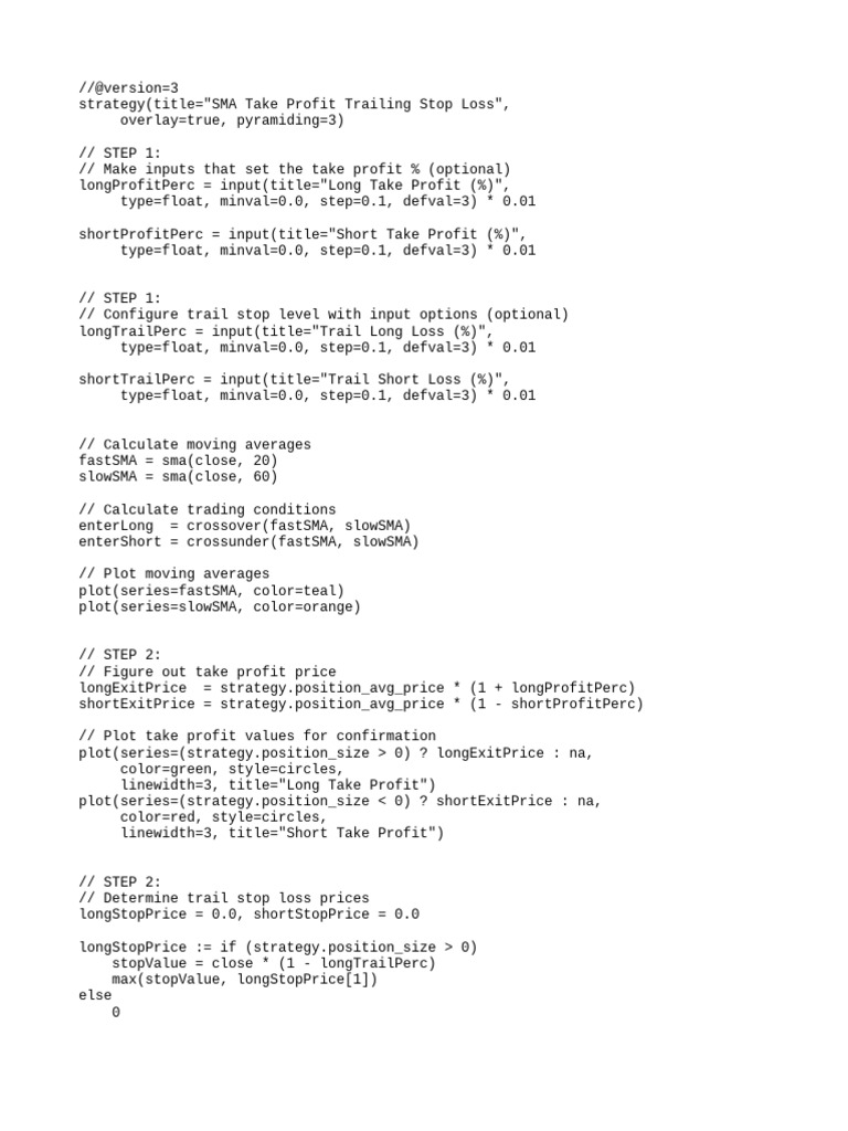 Trading Strategy Script | PDF | Order (Exchange) | Financial Economics