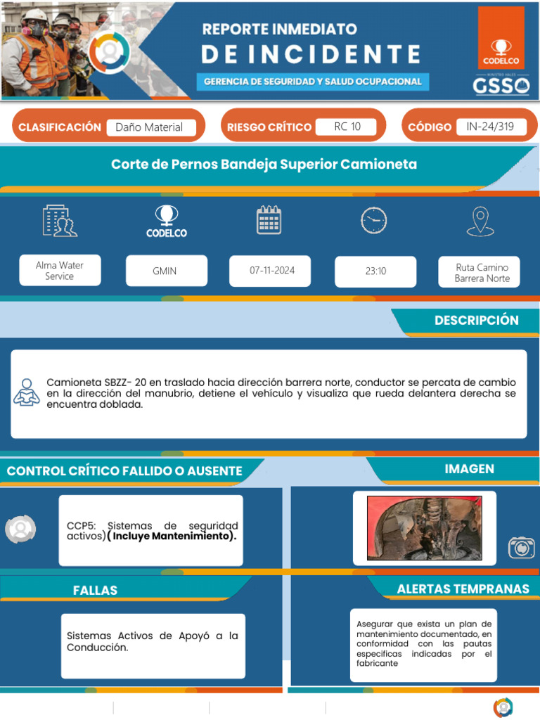 Reporte Inmediato de Incidente Almar Water | PDF