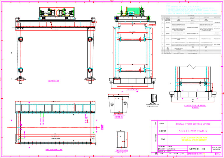 Rail Girder Assembly Plan and Notes | PDF
