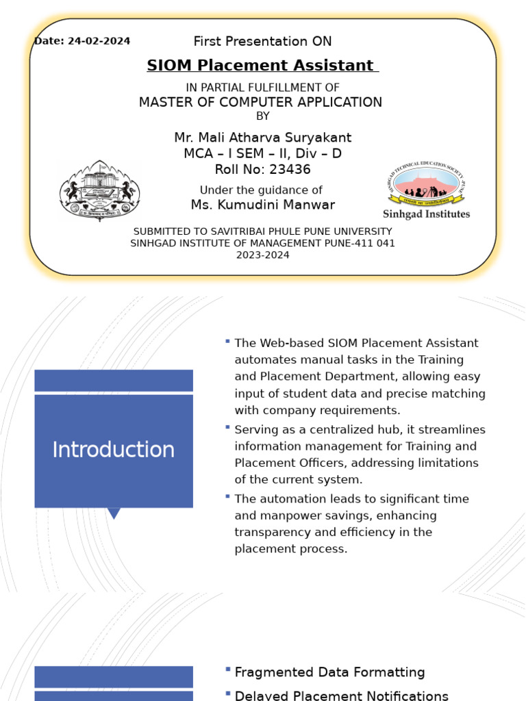 Project Presentation | PDF | Software | Application Software