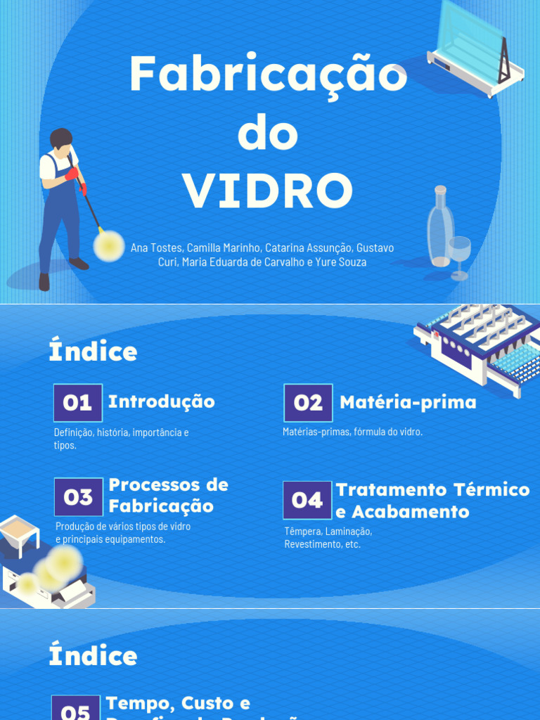 Matérias-Primas e Fabricação do Vidro | PDF | Óculos | Dióxido de silício