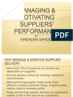 Managing Supplier Performance with Process Improvement