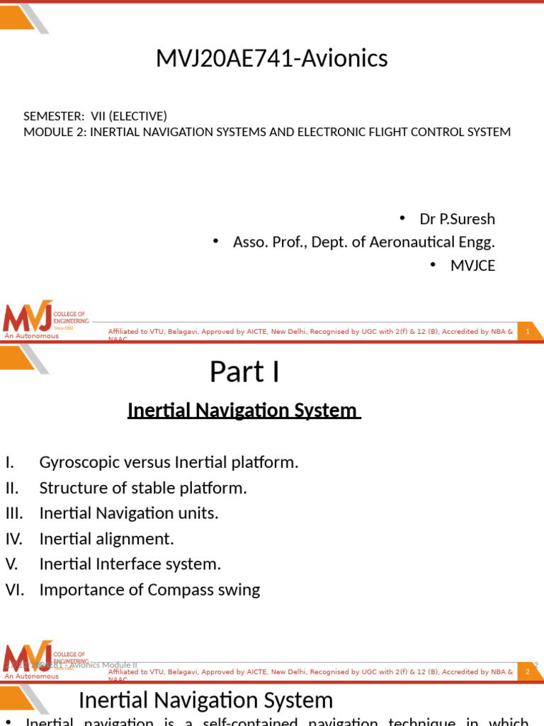 Inertial Navigation Systems Overview | PDF | Inertial Navigation System ...