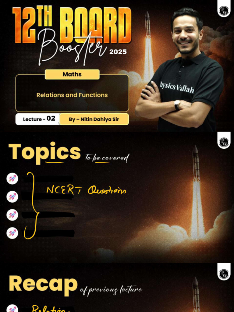 Relations and Functions 02 Class Notes PDF | PDF