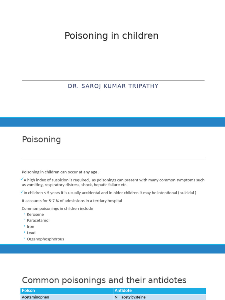 Poisoning 1 | PDF | Medical Specialties | Clinical Medicine
