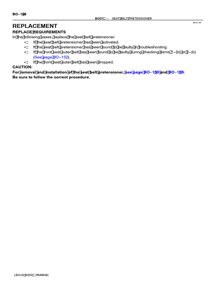 Replacement: See Page BO 152 | PDF