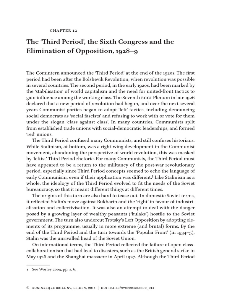 Third Period Stalinism and U.S. Communism | PDF | Soviet Union | World ...