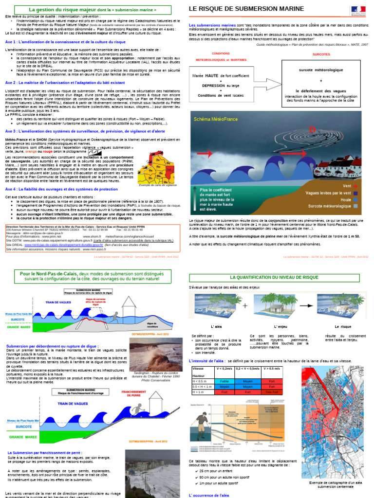 Gestion des risques de submersion marine | PDF | Risque | Digue