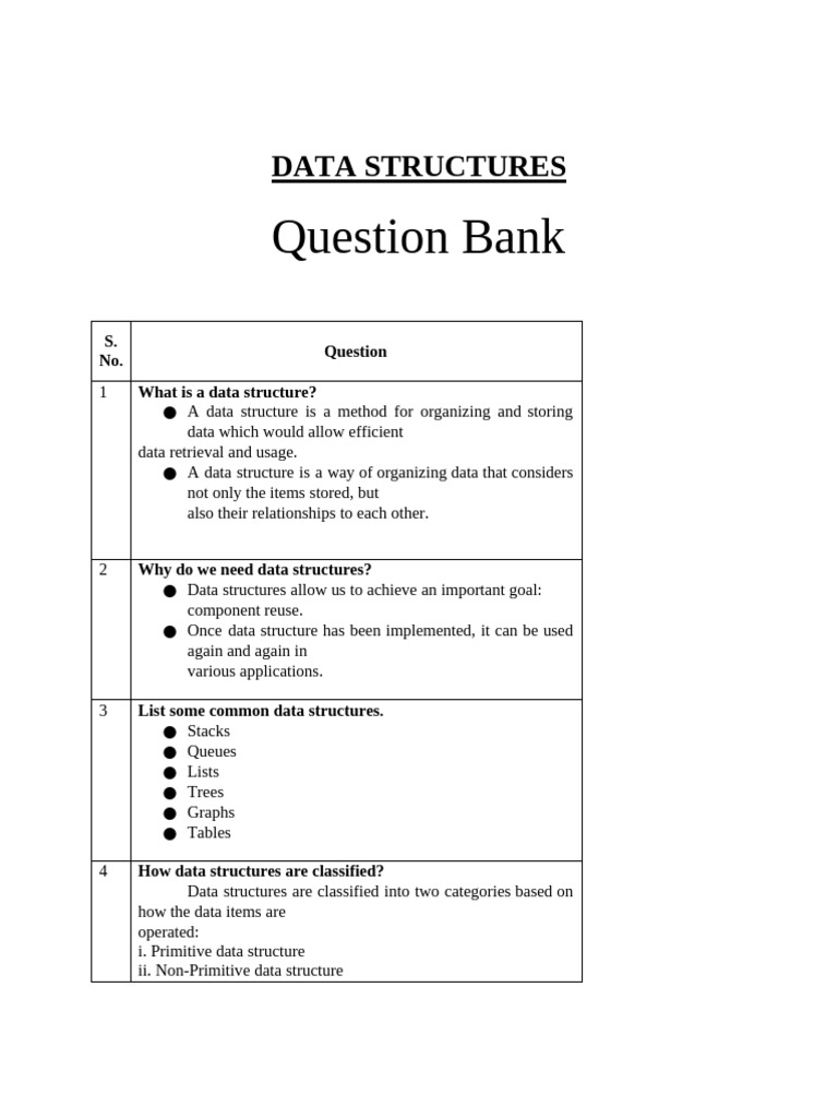 Data Structures Overview and Applications | PDF | Queue (Abstract Data ...