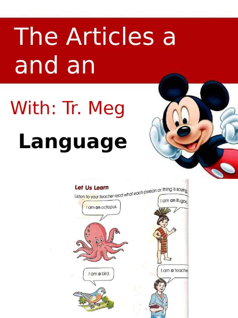 The Articles A and An | PDF
