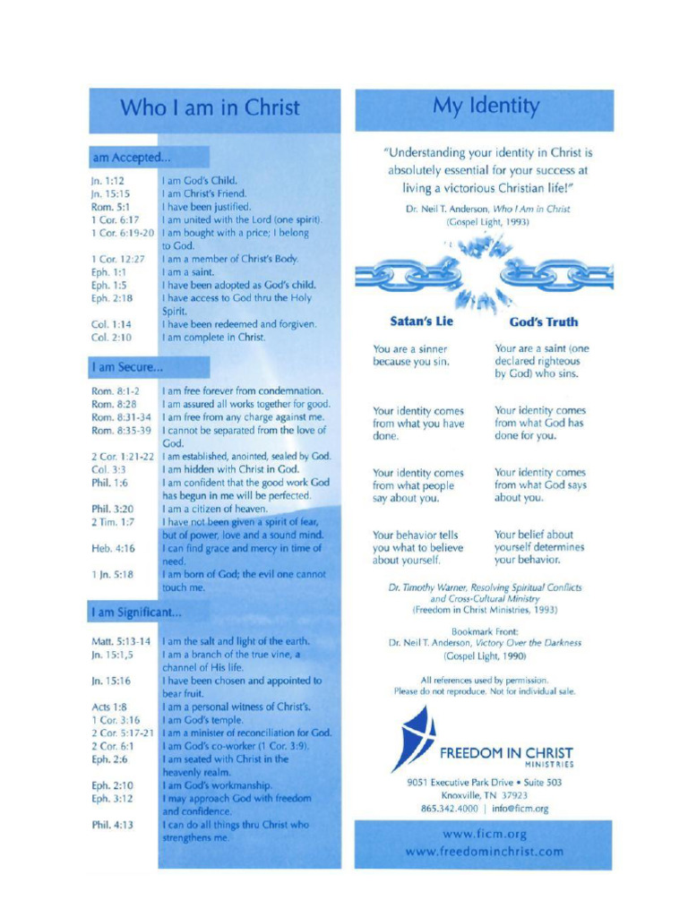 Who I Am in Christ | PDF