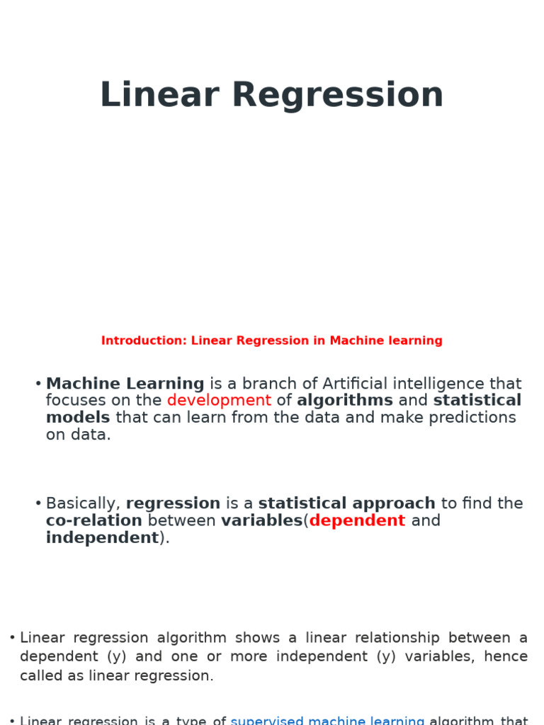 IDS UNIT 5 Linear Regression | PDF | Linear Regression | Dependent And ...