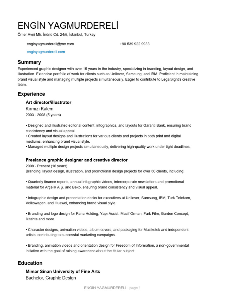Resume-ENG%C4%B0N-YAGMURDEREL%C4%B0-LegalSight | PDF