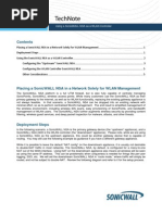 Using A SonicWALL NSA As WLAN Controller