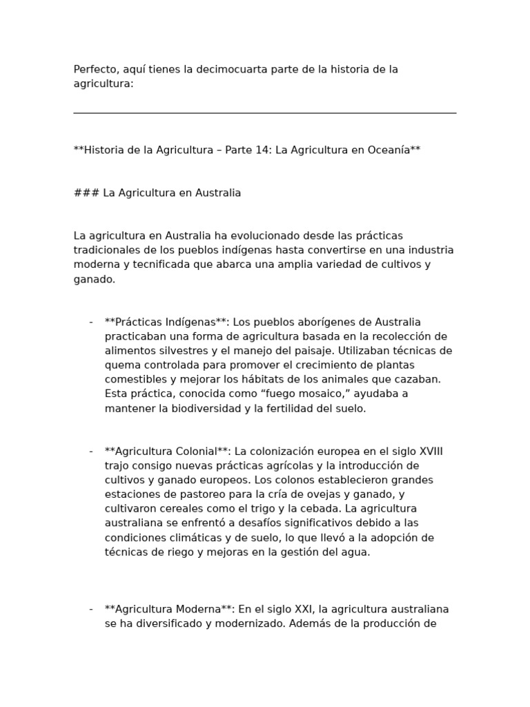 La Historia De La Agricultura Parte 14 Por Copilot El 26 12 24